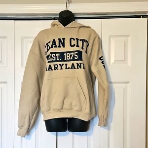 Beige Ocean City Maryland Hoodie